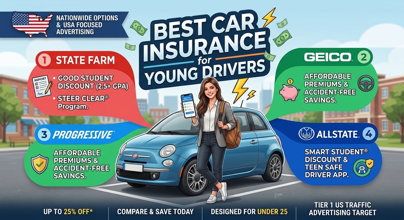 Best Car Insurance Companies with Discount Rates for Young Drivers in USA